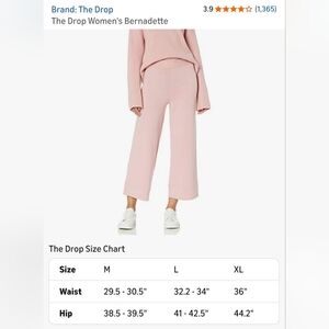 The Drop Bernadette Wide Leg Pants in Soft Pink Size Small